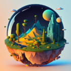 Idle Planet Miner Logo