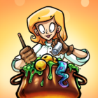 Alien Food Invasion Premium Logo