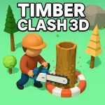 Timber Clash 3D Logo
