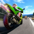 Traffic Bike Rush Driving City Logo